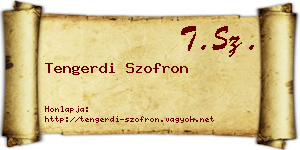 Tengerdi Szofron névjegykártya